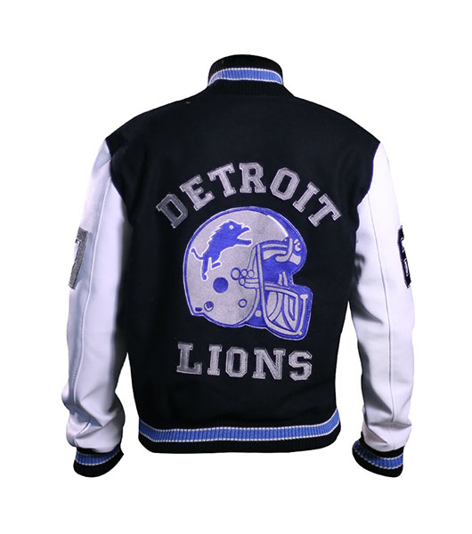 Beverly Hill Cop Detroit Lions Letterman Real Wool Jacket - Authentic ...