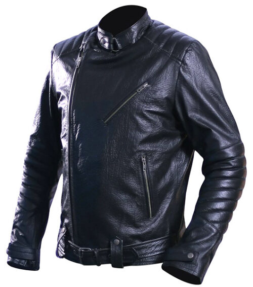 David Beckham Leather Jacket - Classic Racer Jacket