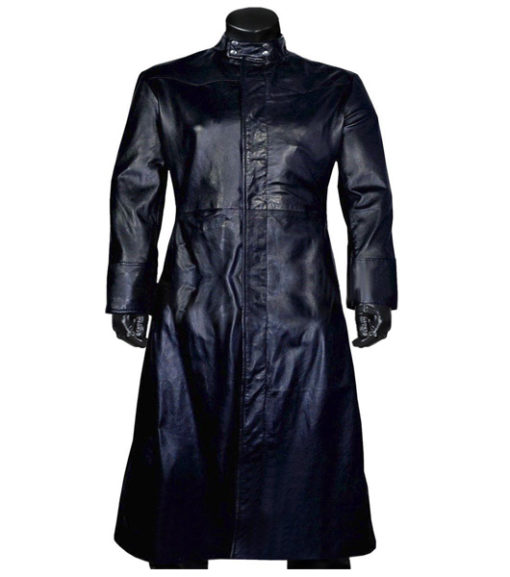 Matrix Reloaded's Neo Leather Trench Coat - TheLeatherCity