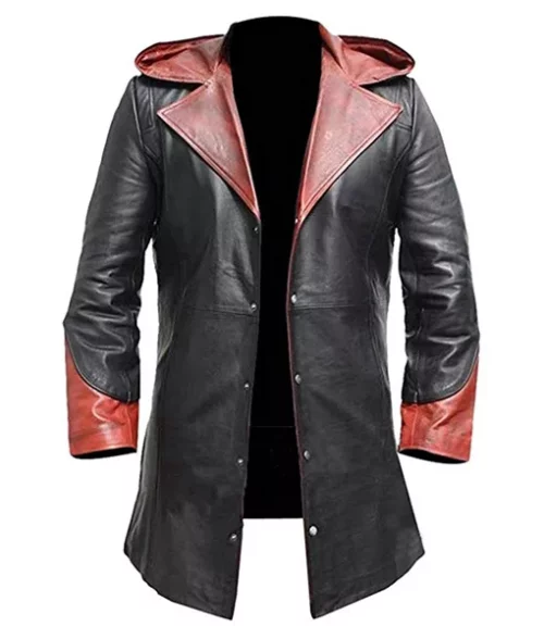 Devil May Cry 5 Dante Leather Jacket in Maroon Color - TheLeatherCity