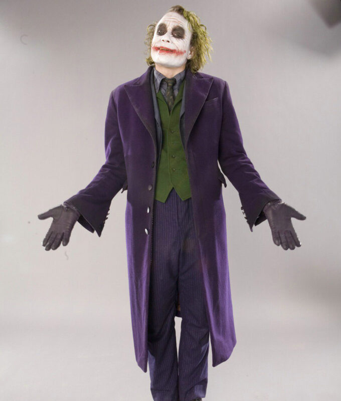 Batman: The Dark Knight Joker Purple Trench Coat - TheLeatherCity