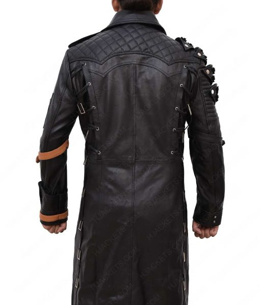 PUBG Playerunknown’s Battle Ground Black Leather Trench Coat ...