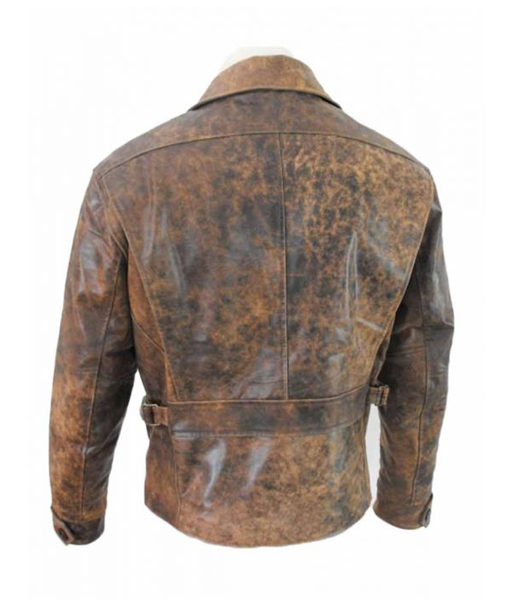 Escape From La Snake Plissken Distressed Leather Jacket - TheLeatherCity
