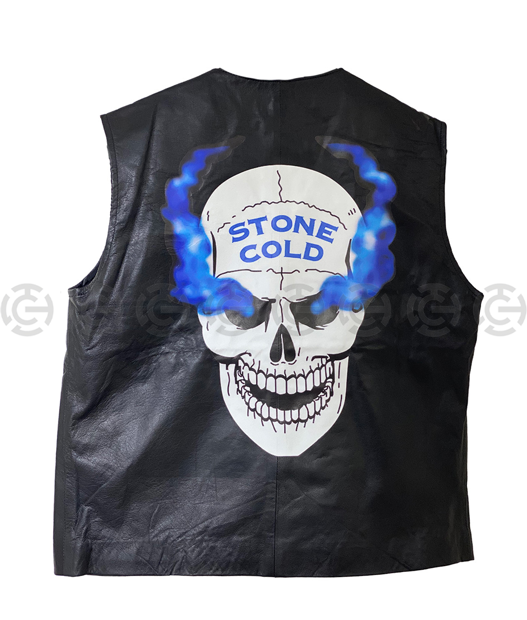 Stone Cold Steve Austin Skull 3:16 Real Leather Vest - The Leather CIty
