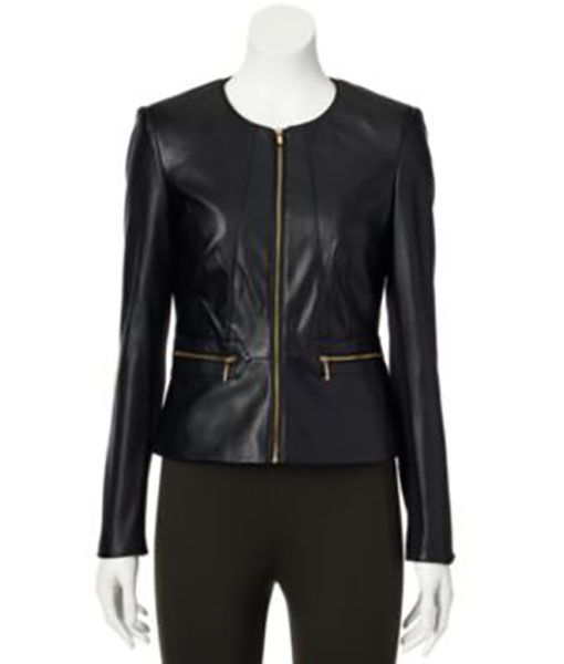 Dana Buchman Jacket - Black Leather Jacket | TLC