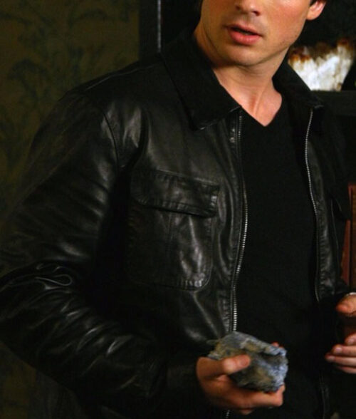 Damon Salvatore Leather Jacket : LeatherCult: Genuine Custom Leather  Products, Jackets for Men & Women