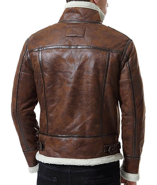 Christian Aviator Brown Leather Jacket | TLC