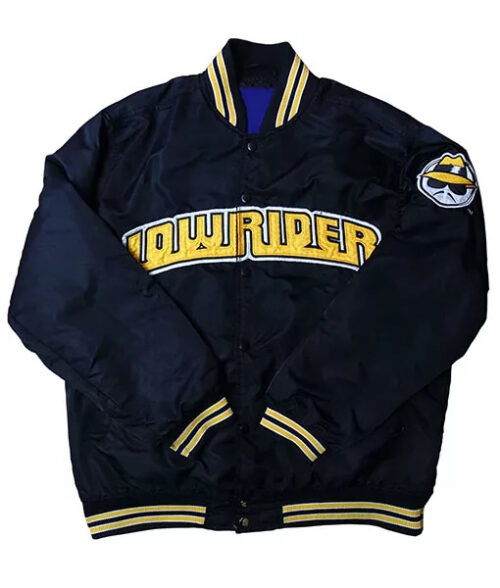Lowrider Black Satin Varsity Jacket | TLC