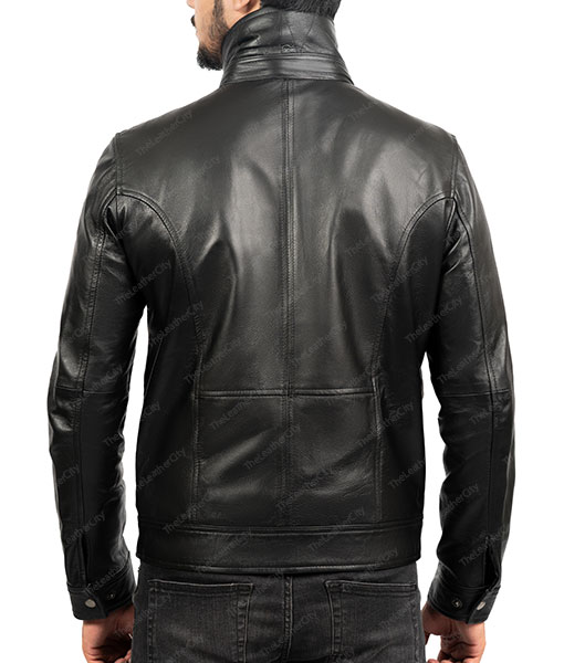 Hayden Black Biker Leather Jacket | TLC
