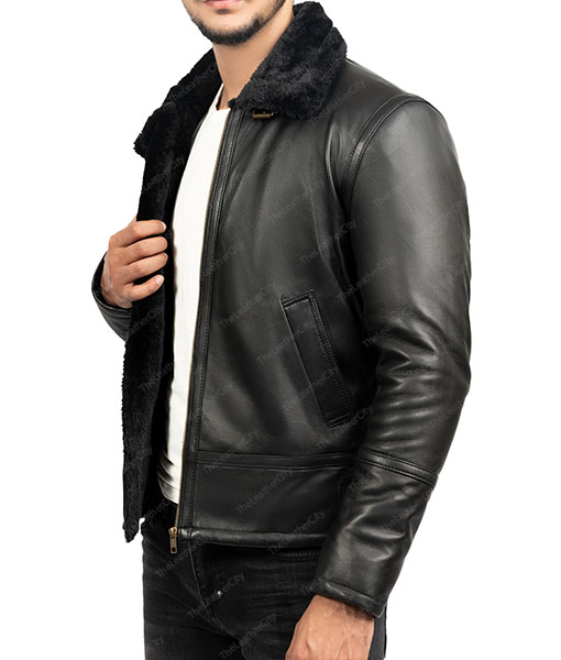 Shearling Leather Jacket for Mens | TheLeatherCity