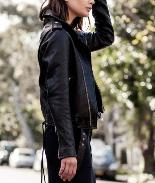 The Menu Margot aka Anya Taylor-Joy Leather Biker Black Jacket | TLC