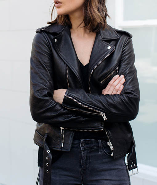 The Menu Margot aka Anya Taylor-Joy Leather Biker Black Jacket | TLC