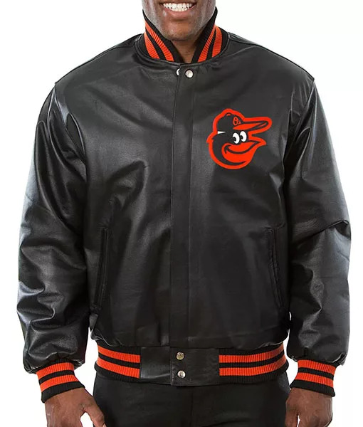 Baltimore Orioles Wool & Leather Varsity Jacket