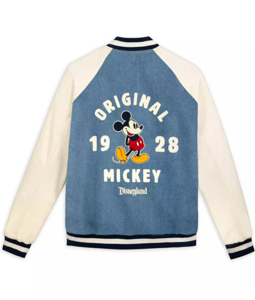 Mickey Mouse Denim Varsity Jacket