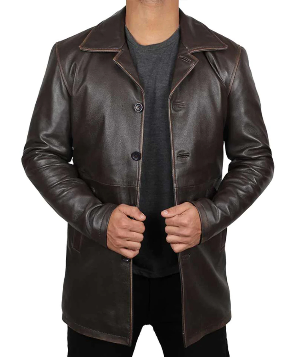 Simulant 2023 Sam Worthington Coat - Worthington Coat | The Leather CIty
