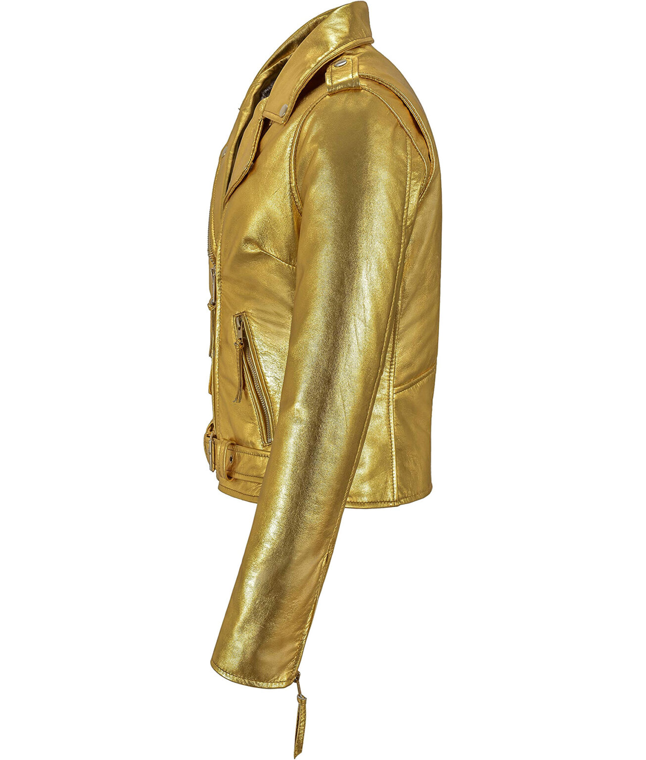 Bikers Gold Unisex Leather Jacket