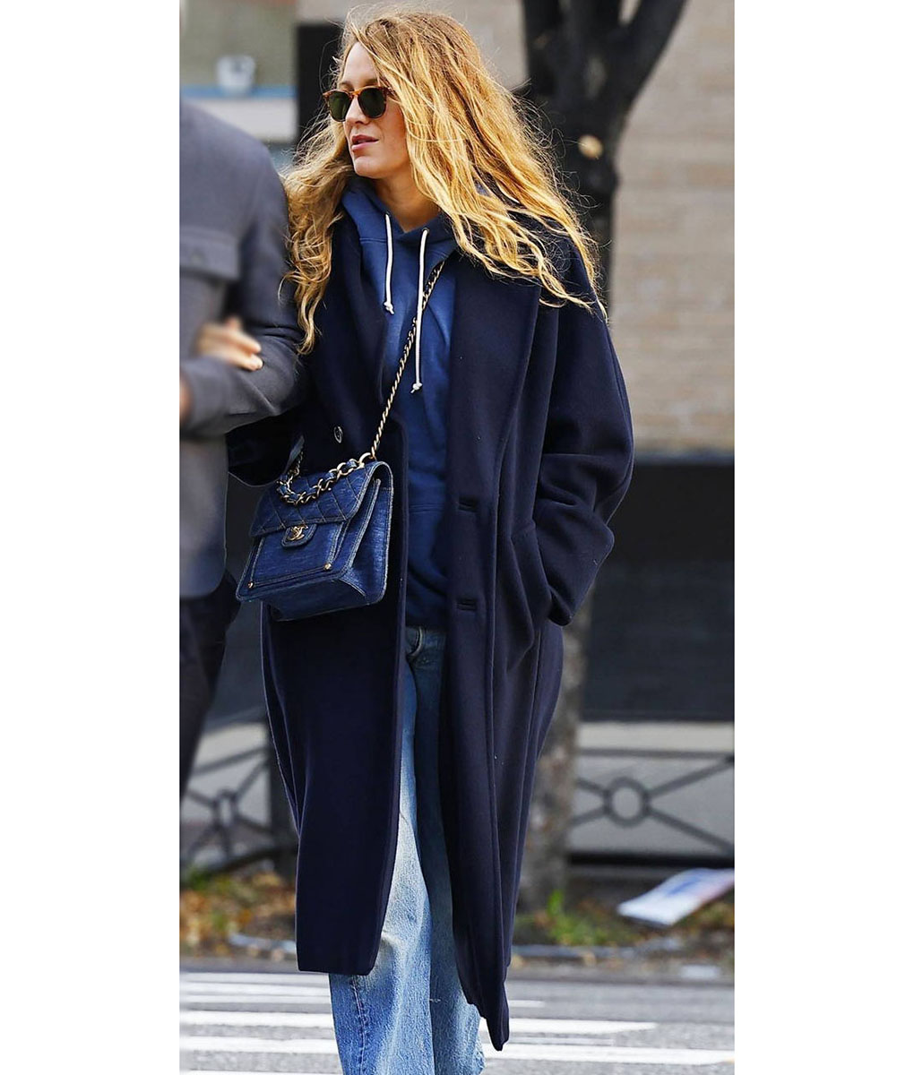 Blake Lively Long Trench Coat | The Leather City