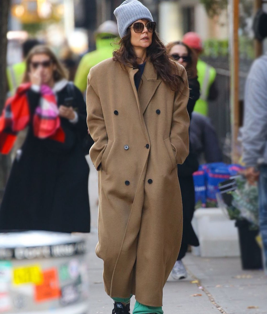 Katie Holmes Long Brown Trench Coat | The Leather City